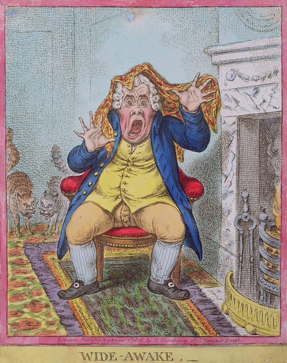 Wide Awake, gepubliceerd door Hannah Humphrey in 1806 door James Gillray
