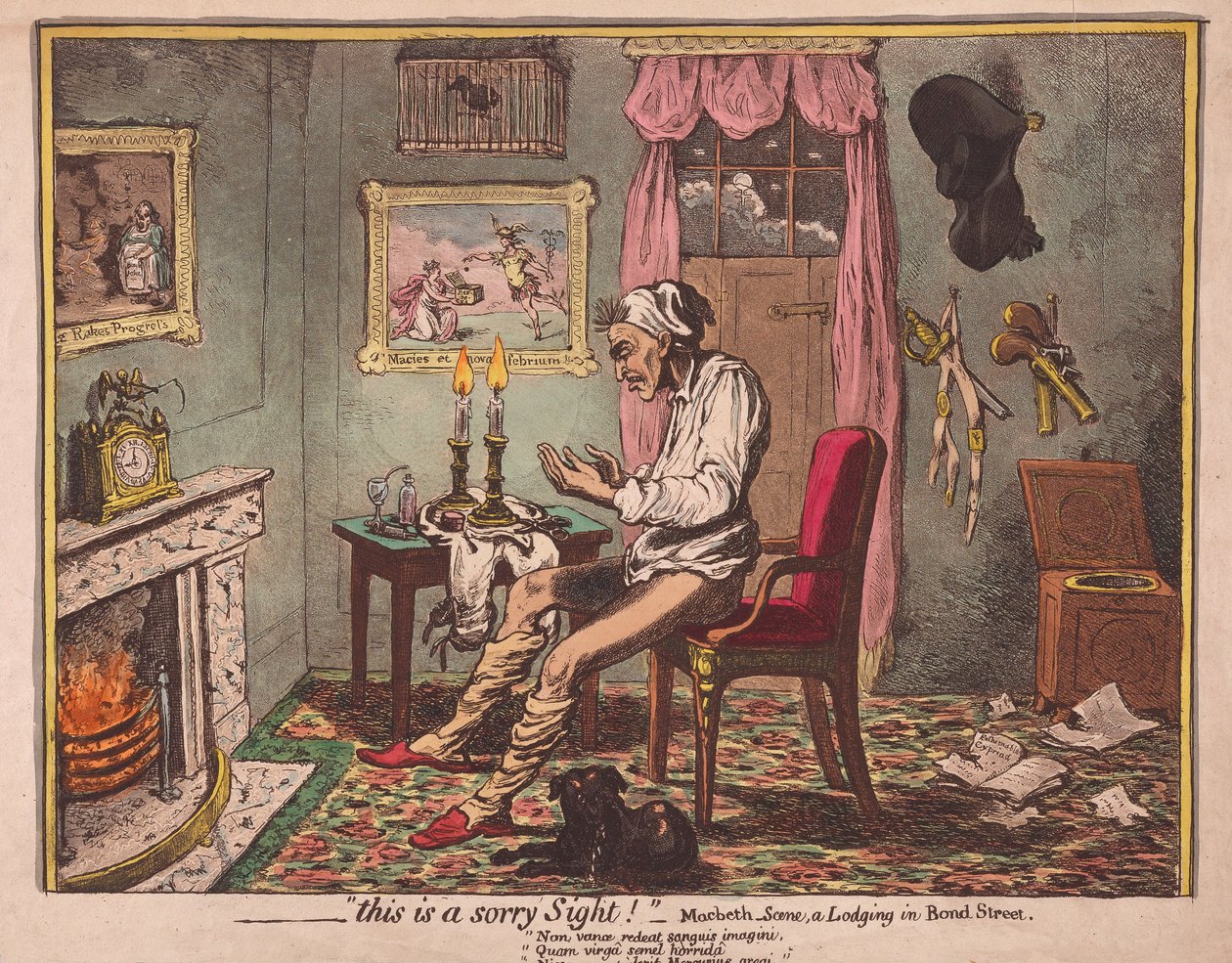 ?.dit is een Trieste Aanblik! Gepubliceerd 1786 door James Gillray
