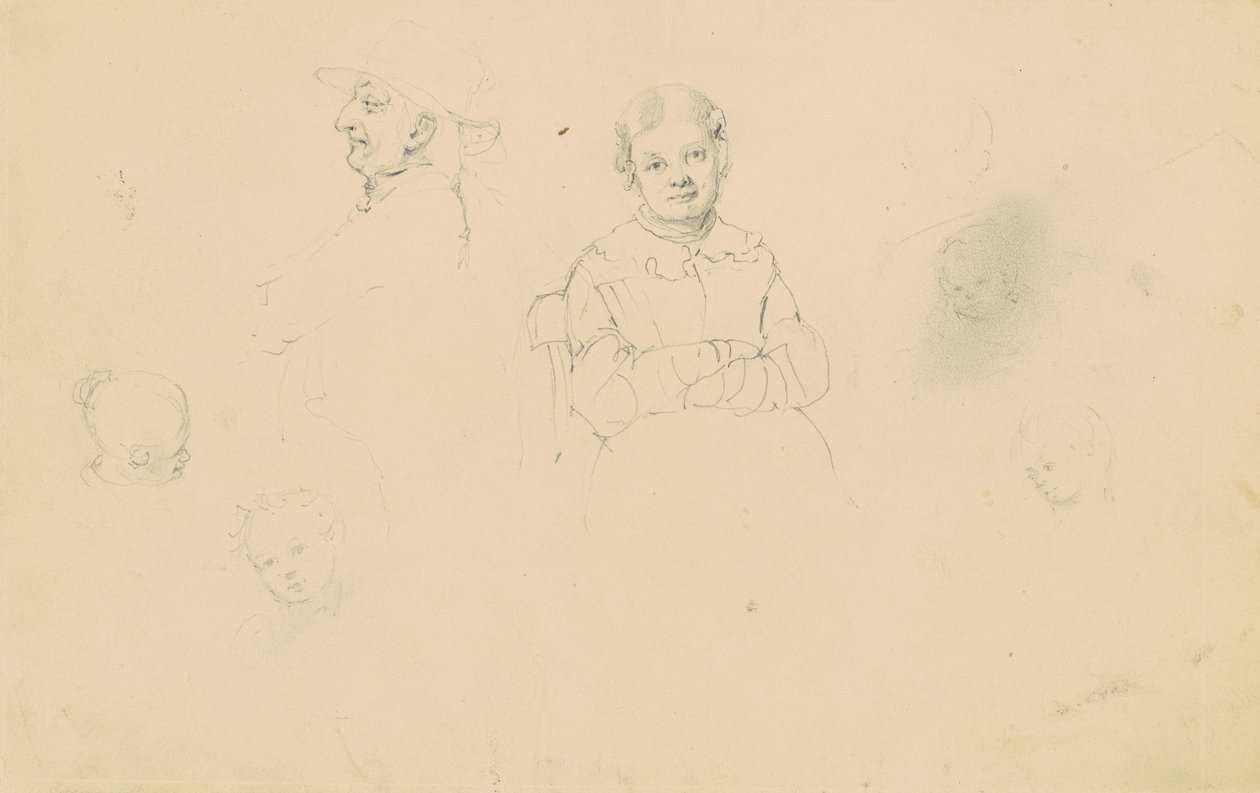 Studies van figuren door James Goodwin Clonney
