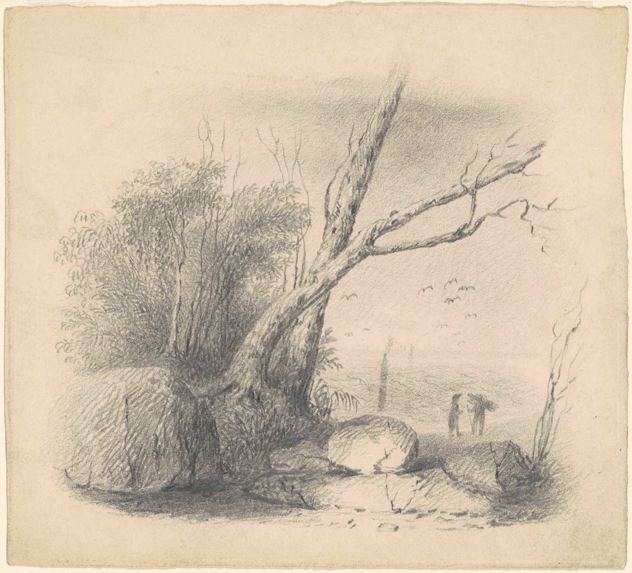 Figuren aan de Oever door James Goodwyn Clonney
