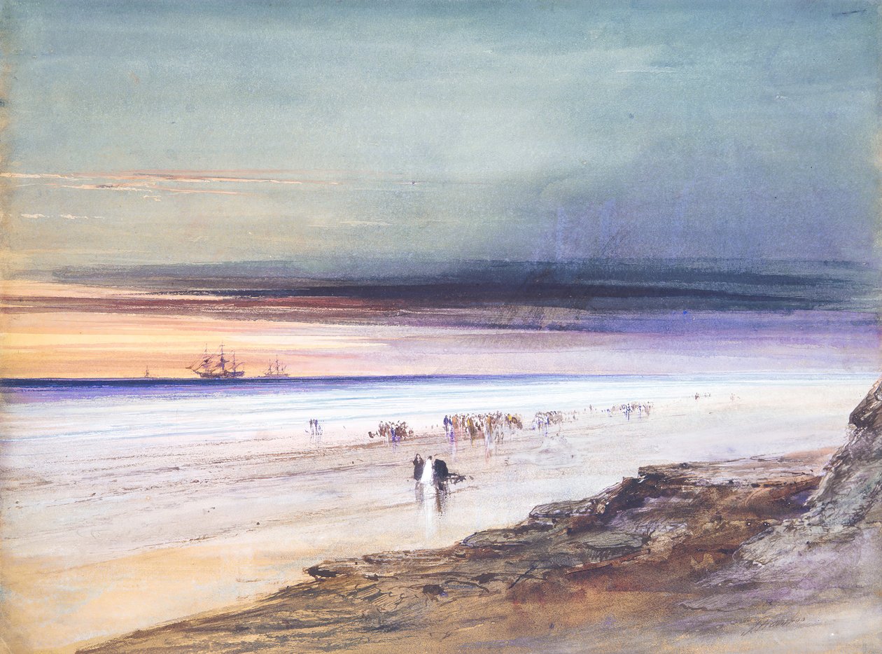 Strandscène, ca. 1865 door James Hamilton