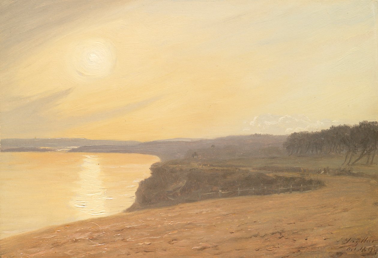 Zonsondergang, nabij Bournemouth, 1899 door James Hayllar