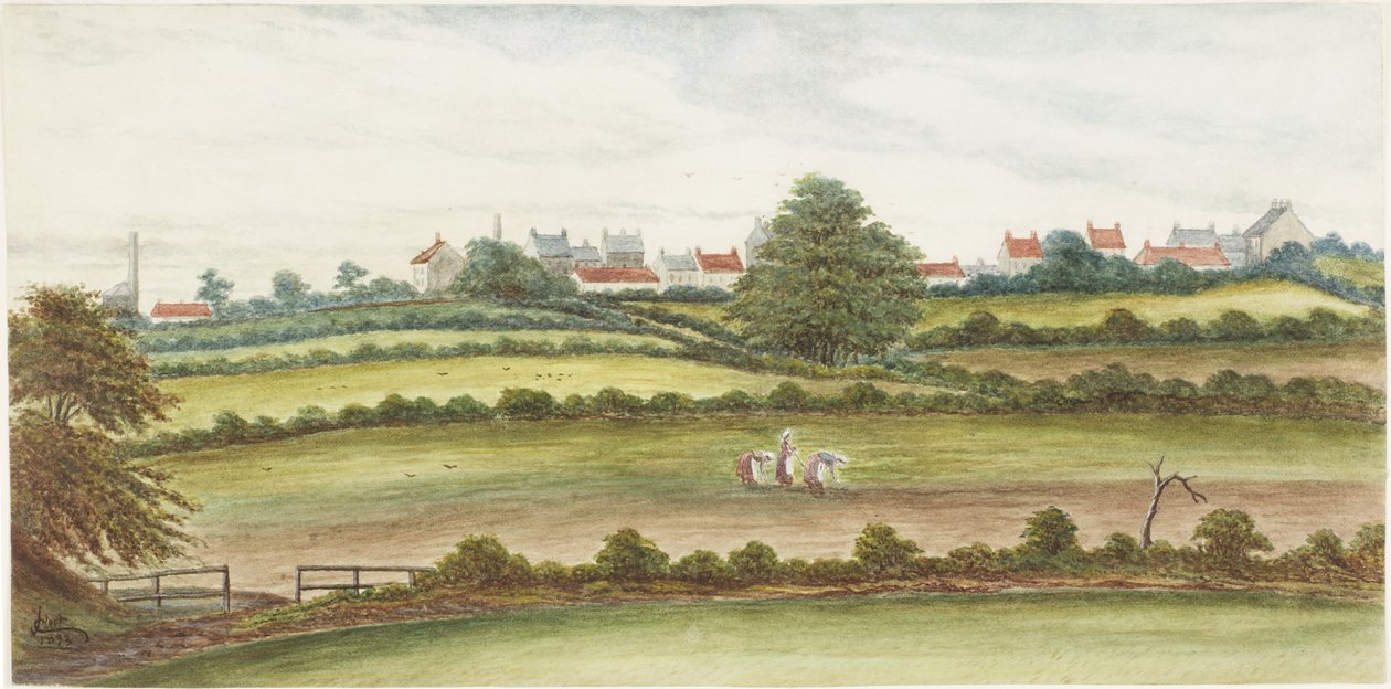 Monkseaton vanuit het Noorden door James Henry Cleet