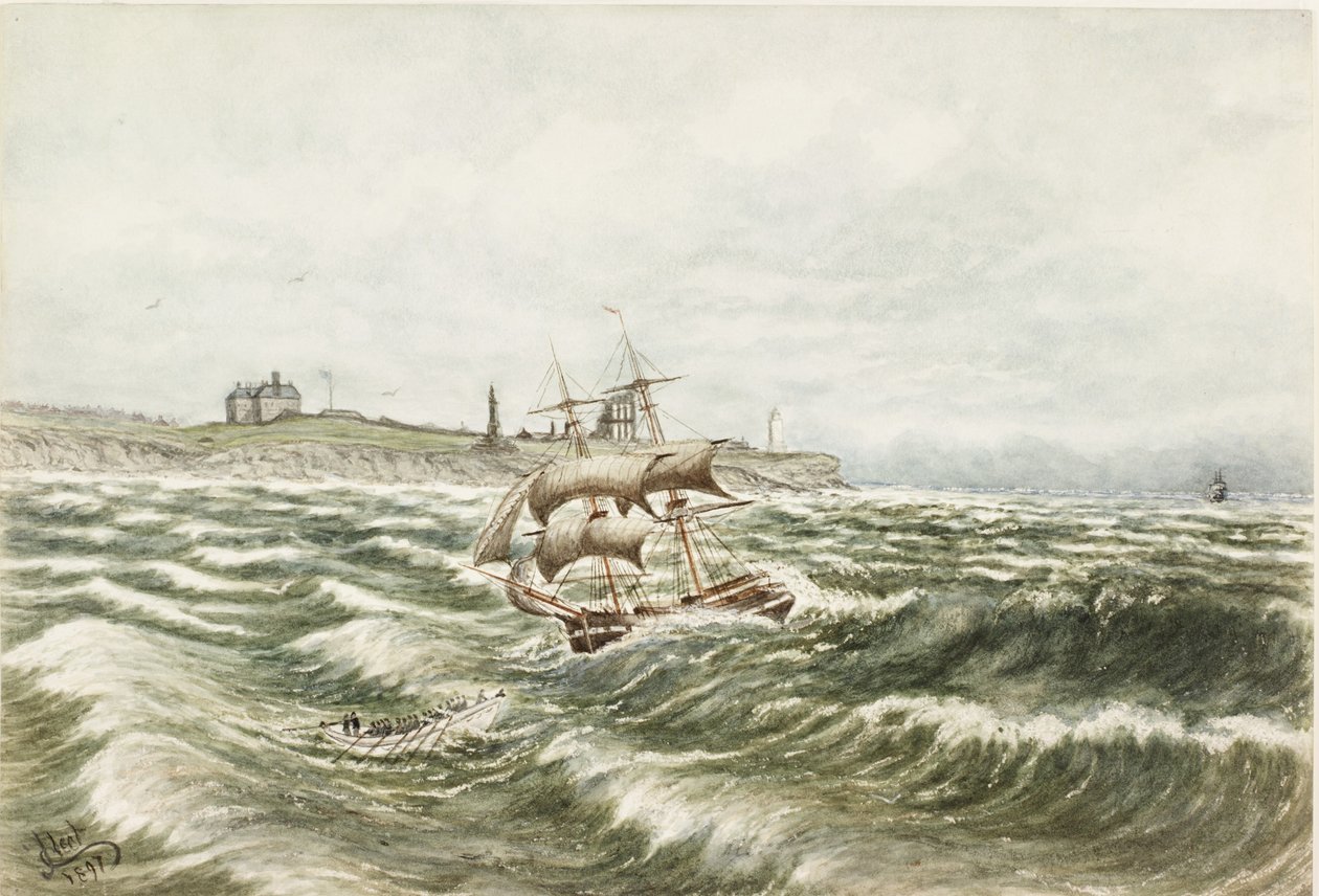Redding bij Tynemouth door James Henry Cleet