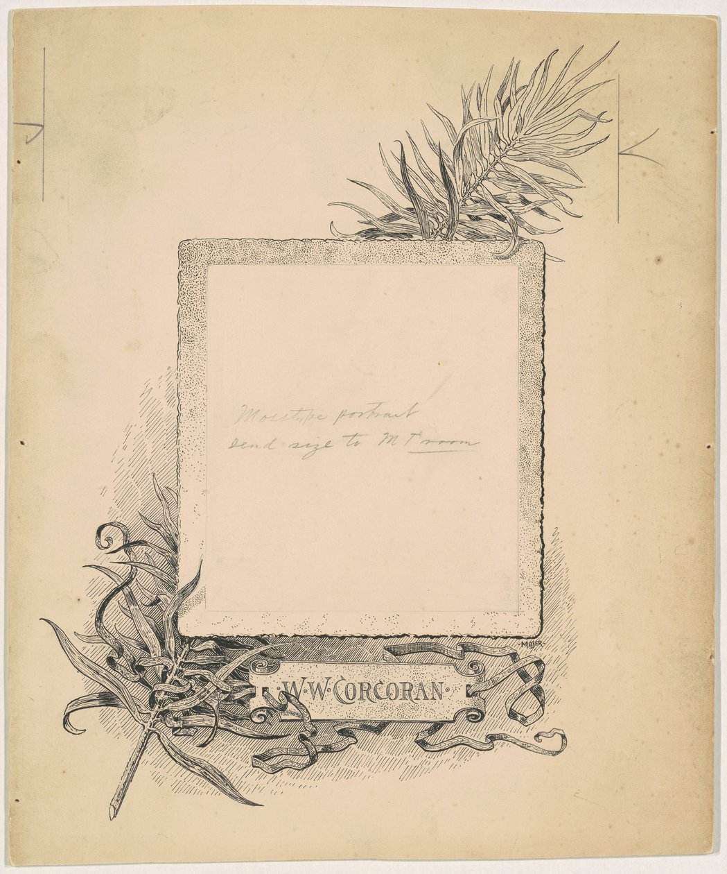 Frontispice, Portret van W. W. Corcoran door James Henry Moser