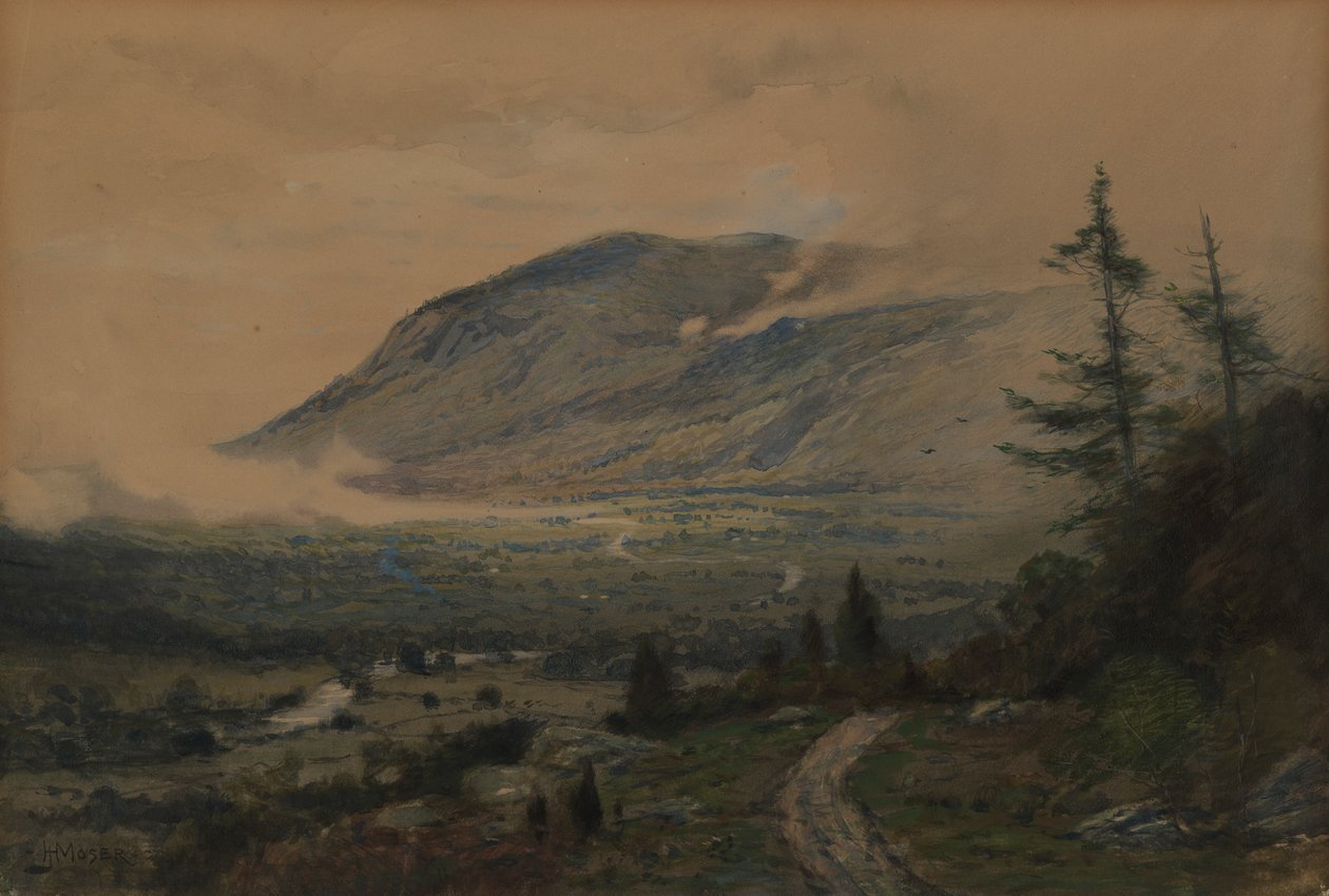 Berg en vallei, 1893 door James Henry Moser