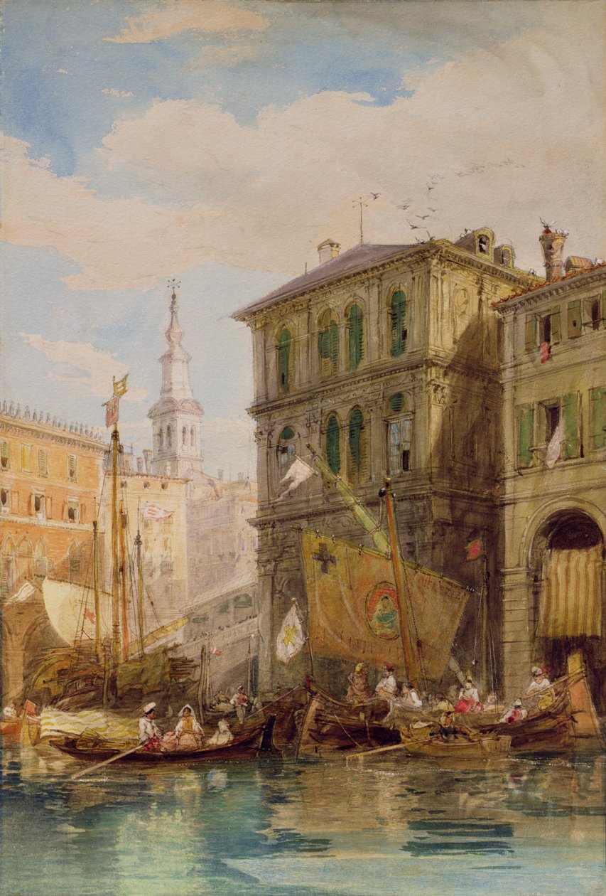 Het Palazzo Dei Camerlinghi, Venetië, c.1835-55 door James Holland