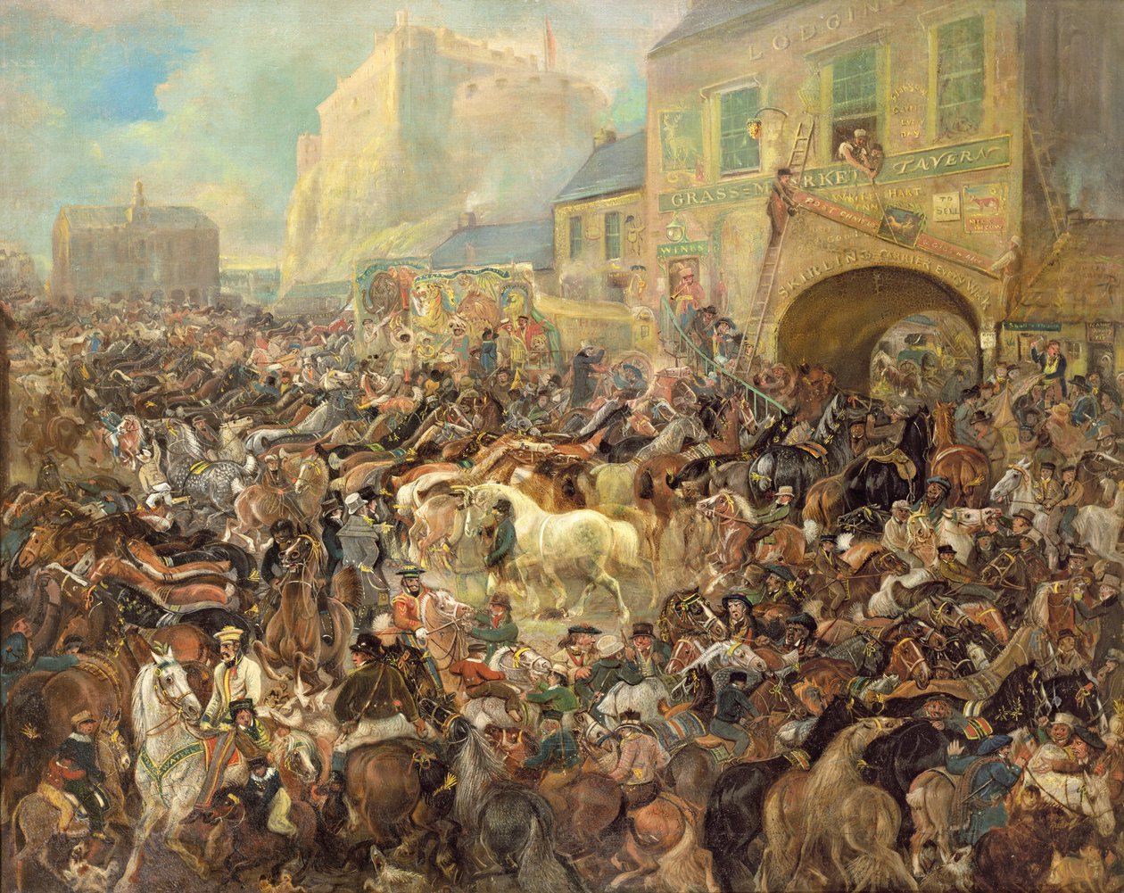 De Paardenmarkt op de Grasmarkt door James Howe