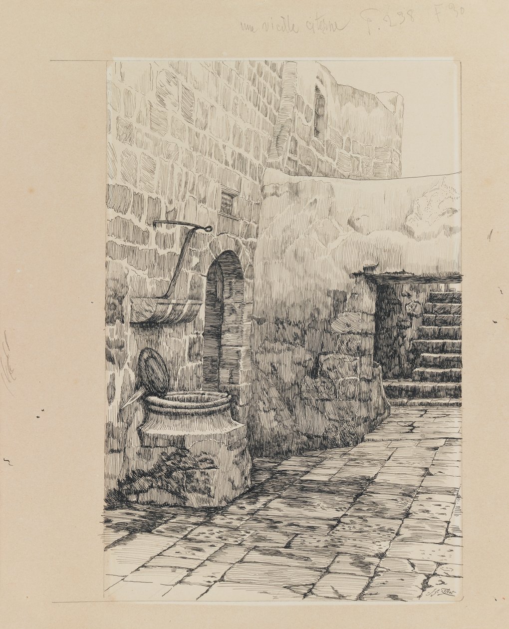 Een oude waterput, illustratie uit Het Leven van Onze Heer Jezus Christus door James Jacques Joseph Tissot