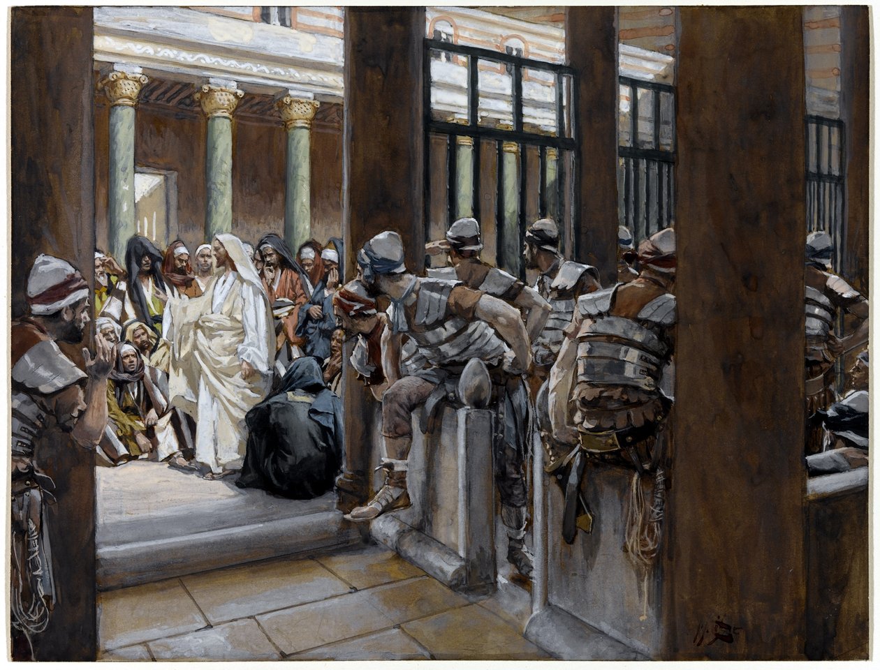 Maar niemand legde handen op Hem, illustratie voor Het leven van Christus door James Jacques Joseph Tissot