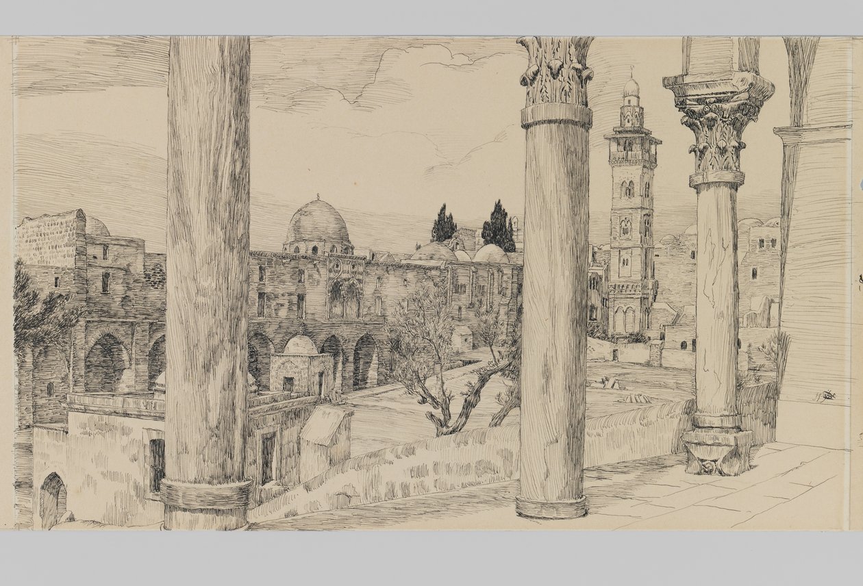 Esplanade van de Haram, illustratie uit Het Leven van Onze Heer Jezus Christus door James Jacques Joseph Tissot