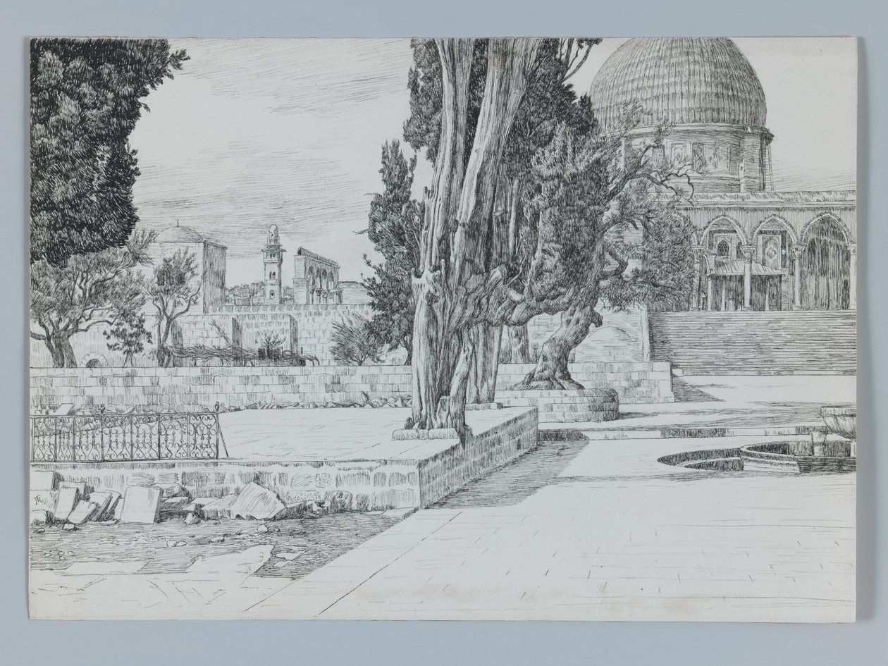 Haram, Moskee van Es-Sakrah, illustratie uit Het Leven van Onze Heer Jezus Christus door James Jacques Joseph Tissot