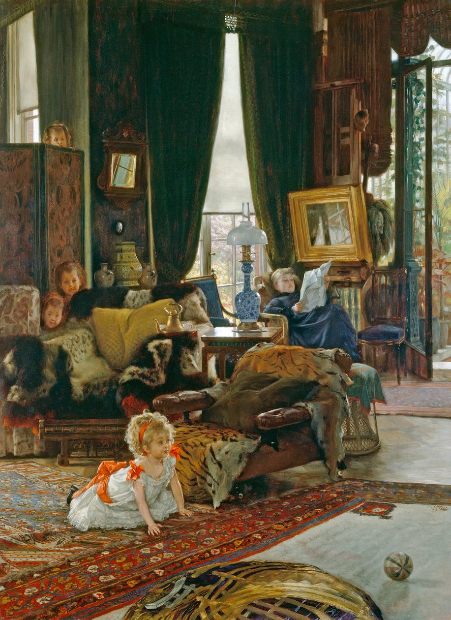 Verstoppertje, c.1887 door James Jacques Joseph Tissot