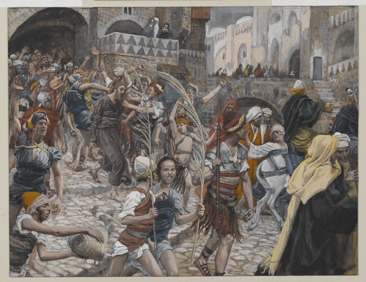 Jezus Geleid van Kajafas naar Pilatus, illustratie uit Het Leven van Onze Heer Jezus Christus, 1886-94 door James Jacques Joseph Tissot