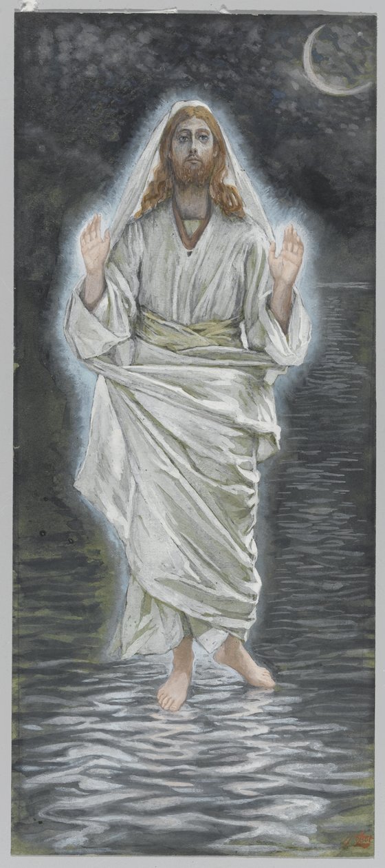 Jezus loopt op de zee door James Jacques Joseph Tissot