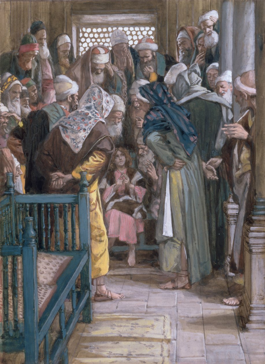 Jezus te midden van de dokters, illustratie voor Het Leven van Christus, c.1886-96 door James Jacques Joseph Tissot