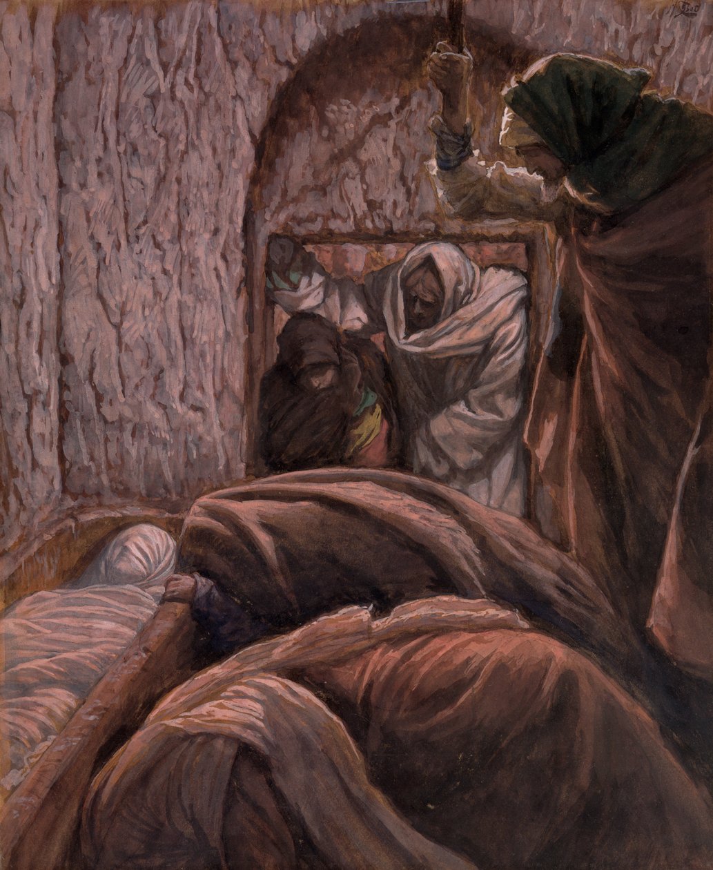 Jezus in het graf, illustratie voor Het leven van Christus, ca. 1884-96 door James Jacques Joseph Tissot