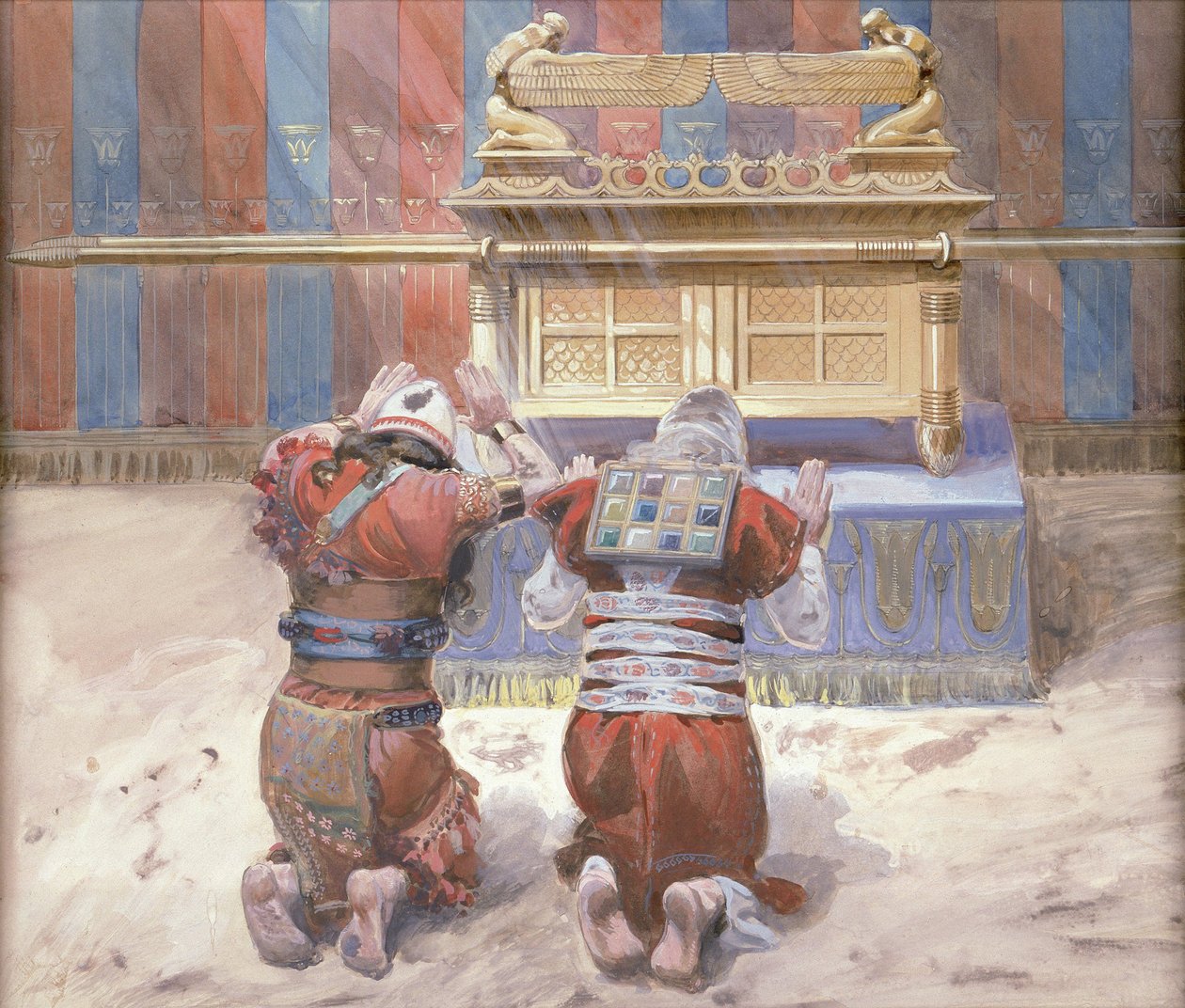 Mozes en Jozua voor de Tabernakel, ca. 1896-1902 door James Jacques Joseph Tissot