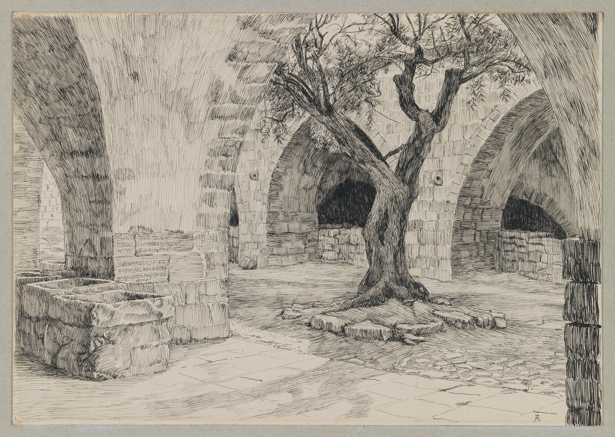 Bijgebouw van het Armeense Klooster, Jeruzalem, illustratie uit Het Leven van Onze Heer Jezus Christus door James Jacques Joseph Tissot