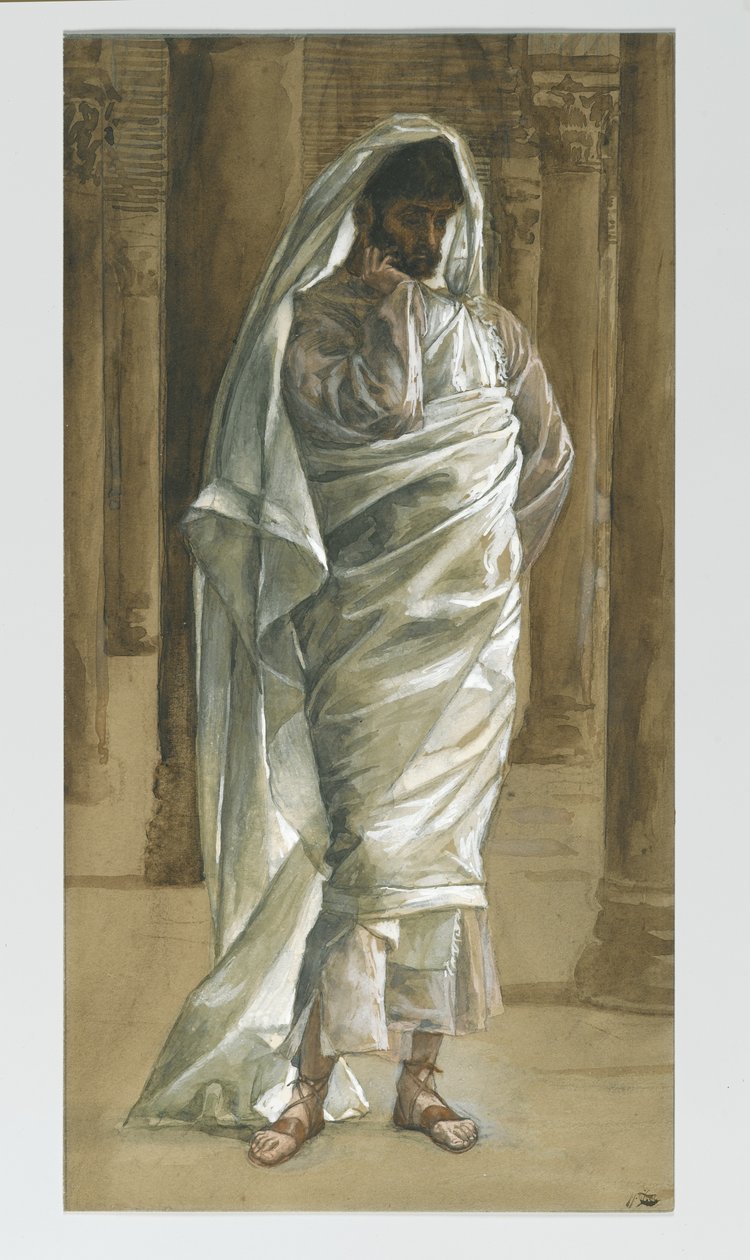 Heilige Thomas, illustratie uit Het leven van onze Heer Jezus Christus door James Jacques Joseph Tissot