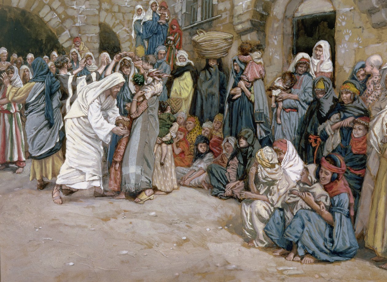 Laat de Kinderen tot Mij Komen, illustratie voor Het Leven van Christus door James Jacques Joseph Tissot