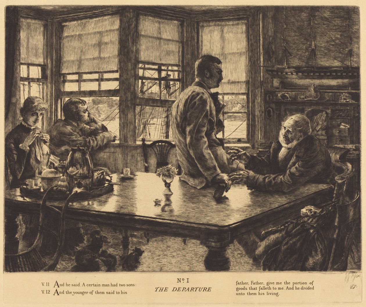 Het vertrek door James Jacques Joseph Tissot