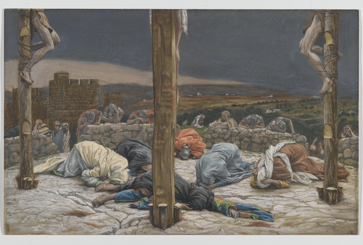 De Aardbeving, illustratie uit Het Leven van Onze Heer Jezus Christus, 1886-94 door James Jacques Joseph Tissot