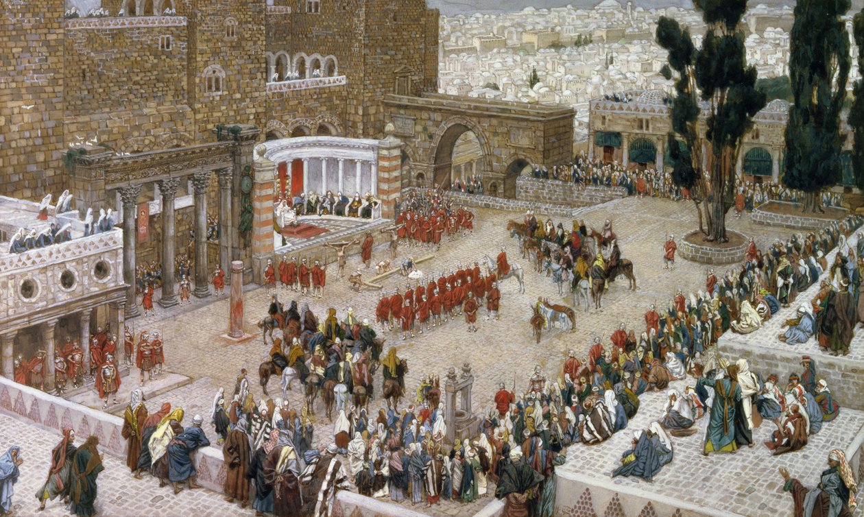 Het Forum van Jeruzalem van Boven Gezien, illustratie voor Het Leven van Christus door James Jacques Joseph Tissot