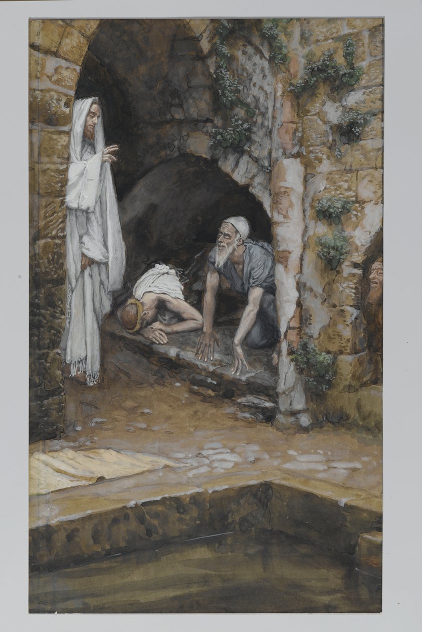 De man met een zwakte, illustratie uit Het leven van onze Heer Jezus Christus door James Jacques Joseph Tissot