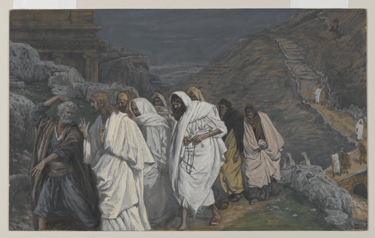 De Protesten van Sint Petrus, illustratie uit Het Leven van Onze Heer Jezus Christus, 1886-94 door James Jacques Joseph Tissot