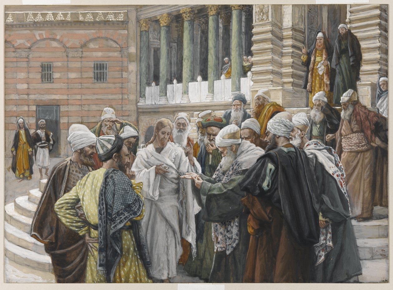 De belastingpenning door James Jacques Joseph Tissot