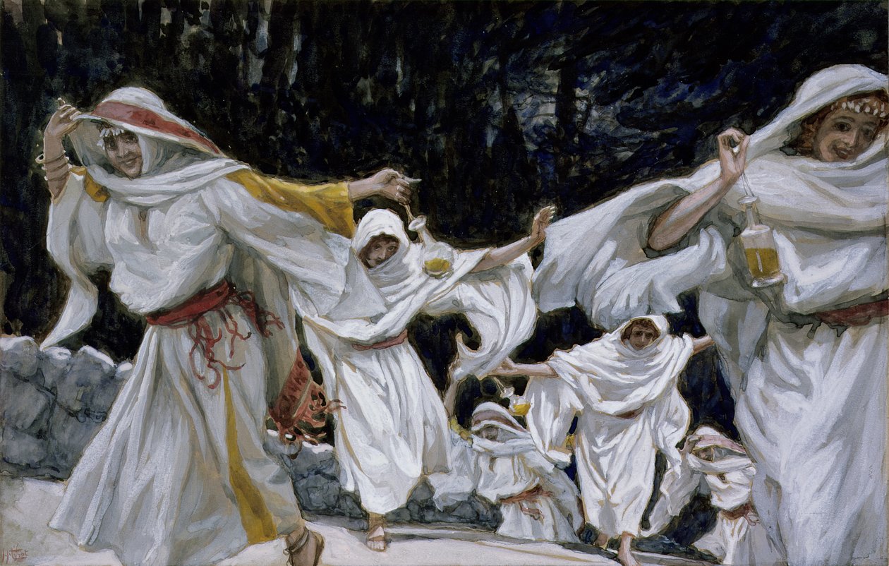 De wijze maagden, illustratie voor Het leven van Christus, ca. 1886-94 door James Jacques Joseph Tissot