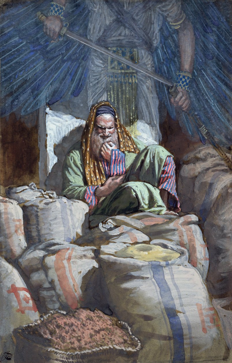 Gij dwaas, deze nacht zal uw ziel van u geëist worden, illustratie voor Het Leven van Christus door James Jacques Joseph Tissot