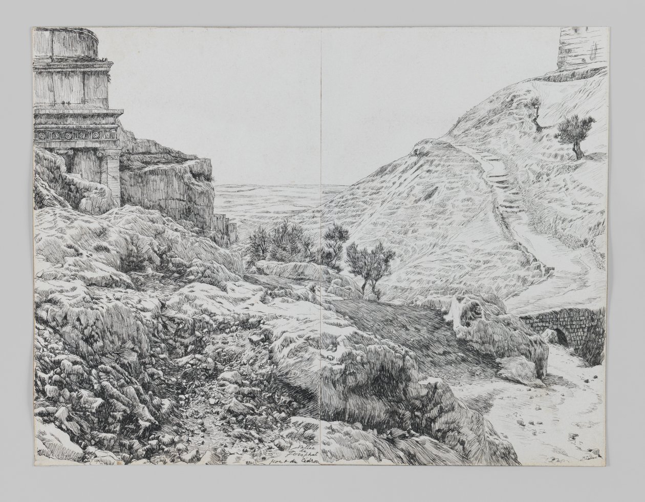 Graf van Absalom, Vallei van Josafat, illustratie uit Het Leven van Onze Heer Jezus Christus door James Jacques Joseph Tissot