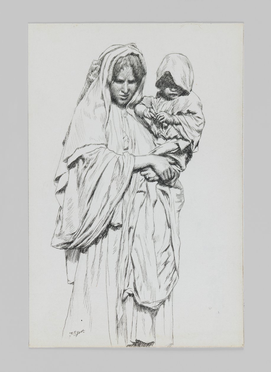 Vrouw en kind van Jericho, illustratie uit Het Leven van Onze Heer Jezus Christus door James Jacques Joseph Tissot