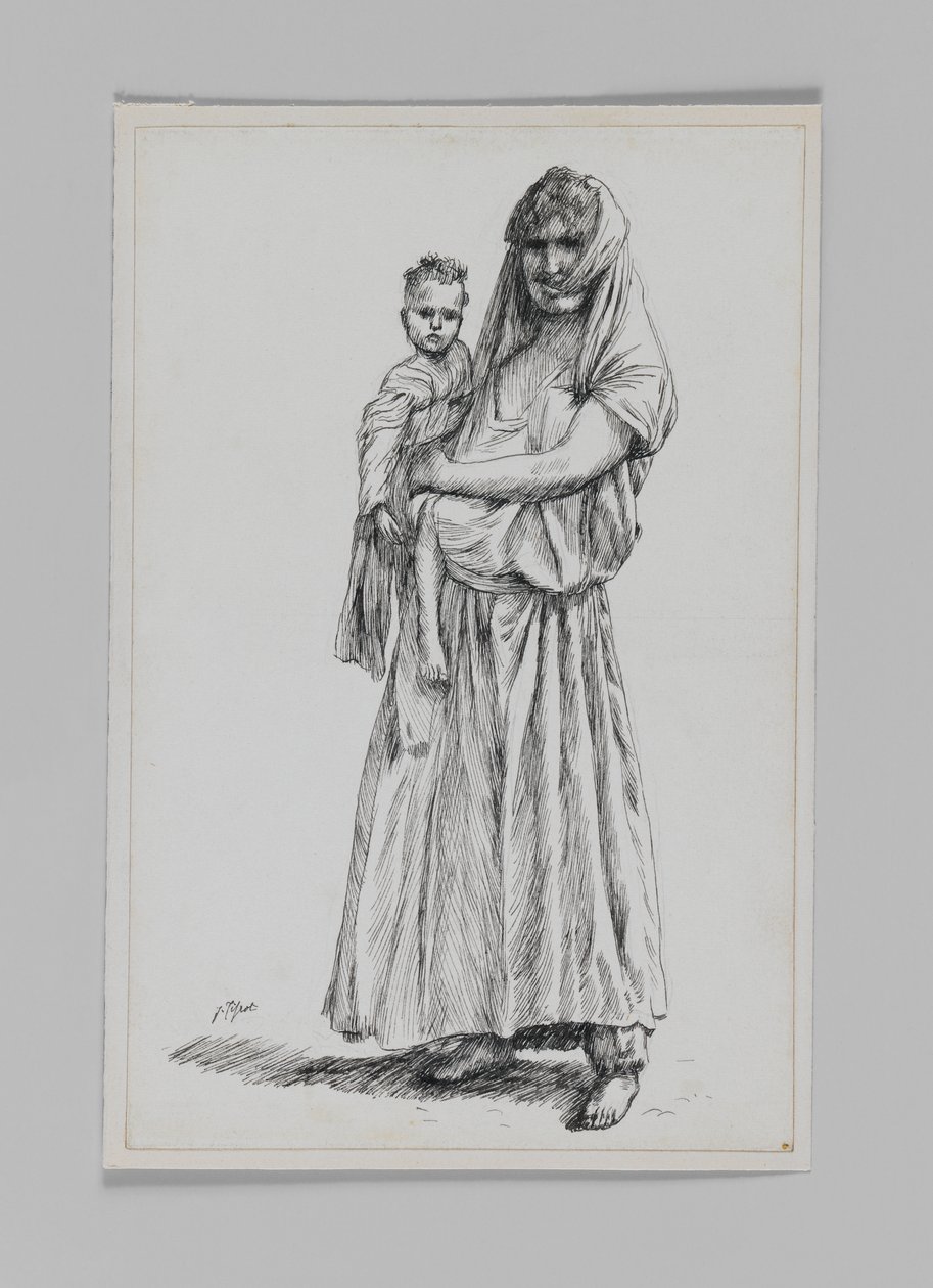 Vrouw van Geba, Samaria, illustratie uit Het Leven van Onze Heer Jezus Christus door James Jacques Joseph Tissot