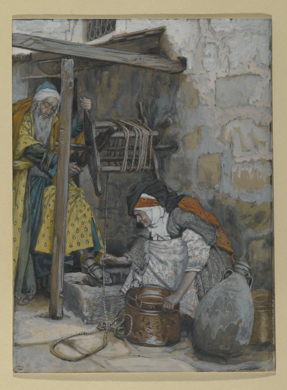 Zacharias en Elizabeth, illustratie voor Het leven van Christus door James Jacques Joseph Tissot