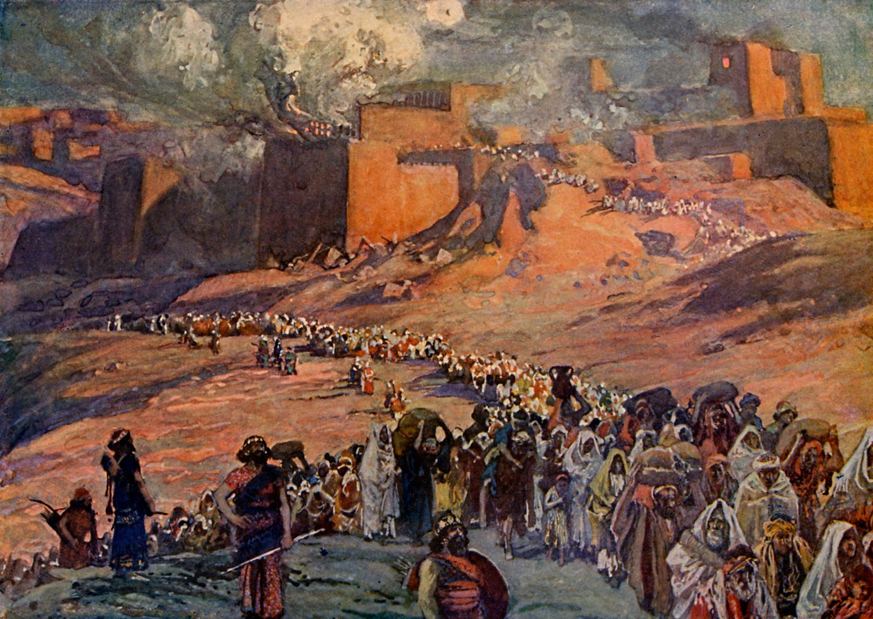 De vlucht van de gevangenen - Bijbel door James Jacques Joseph after Tissot