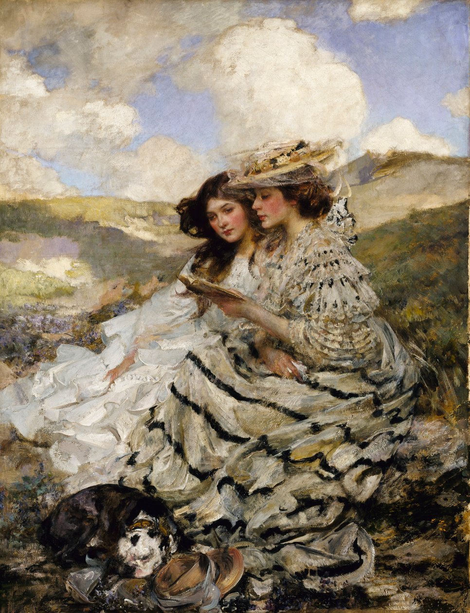 Op de duinen (Lady Shannon en Kitty) door James Jebusa Shannon