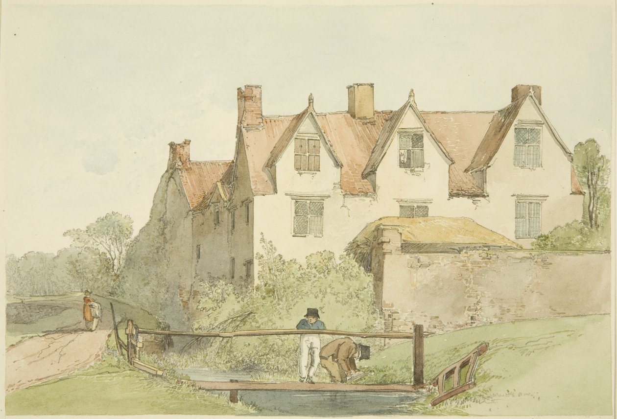 Landhuis van rechter Foster (griffier van Bristol) nabij Ashley Barn (Lower Ashley House) door James Johnson