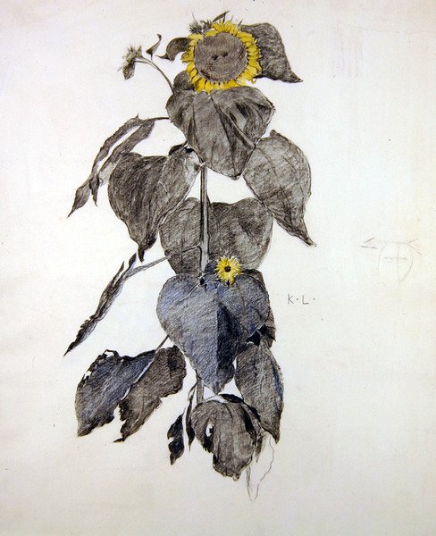 Zonnebloemen door James Kerr Lawson
