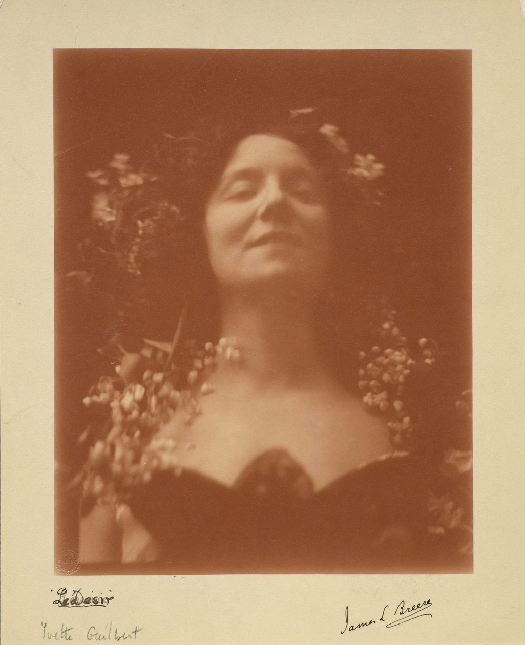 "Le Desir": portret van Yvette Guilbert door James L. Breese