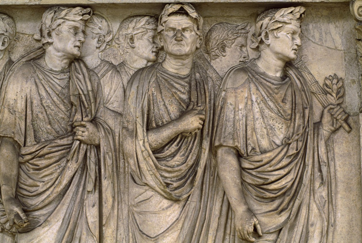 Ara Pacis Augustae, een vrijstaand altaar van een groep weduwen, magistraten, priesters door James L Stanfield
