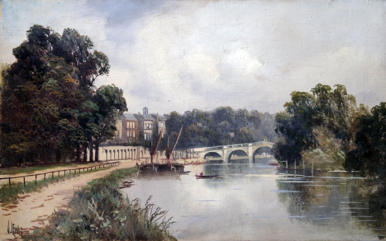 Cholmondeley Walk, kijkend naar Richmond Bridge door James Lewis