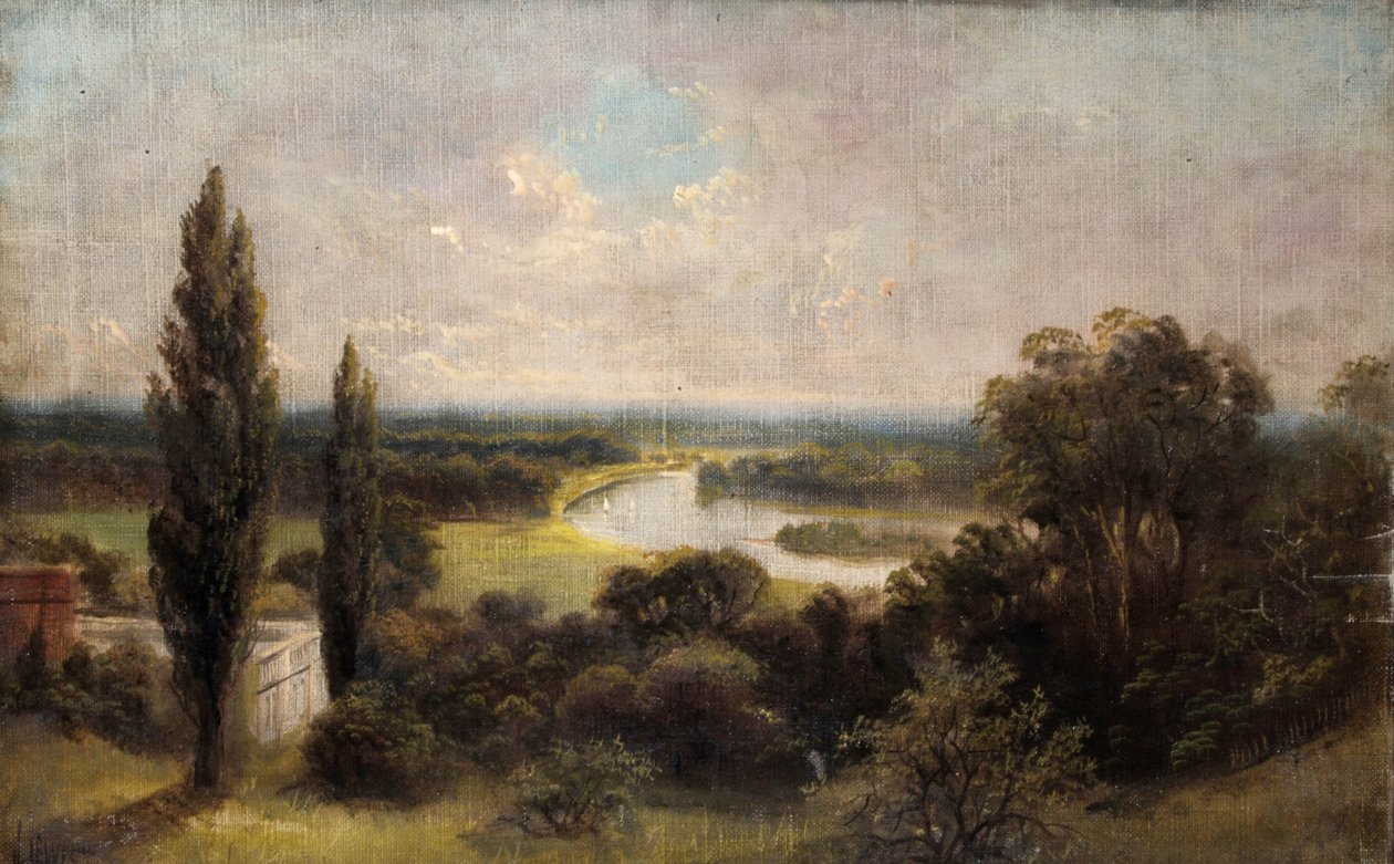 Uitzicht over Ham velden vanaf de top van Richmond Hill door James Lewis