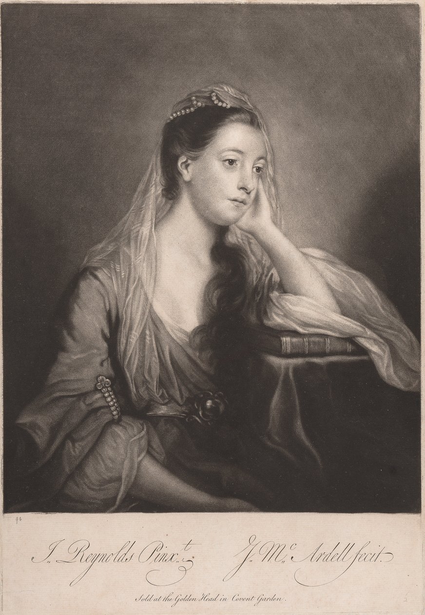 Miss Horneck door James McArdell
