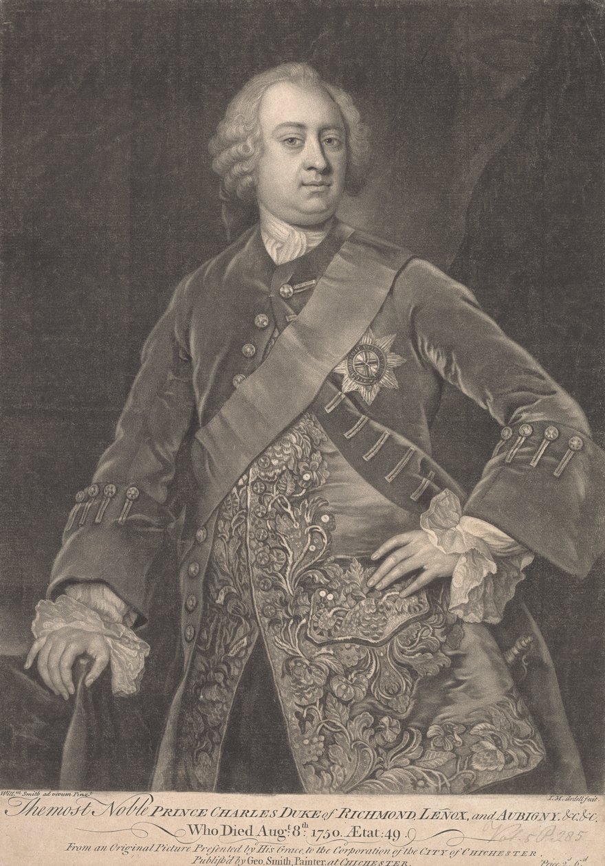 Prins Charles, 2e Hertog van Richmond, Lenox en Aubigny door James McArdell