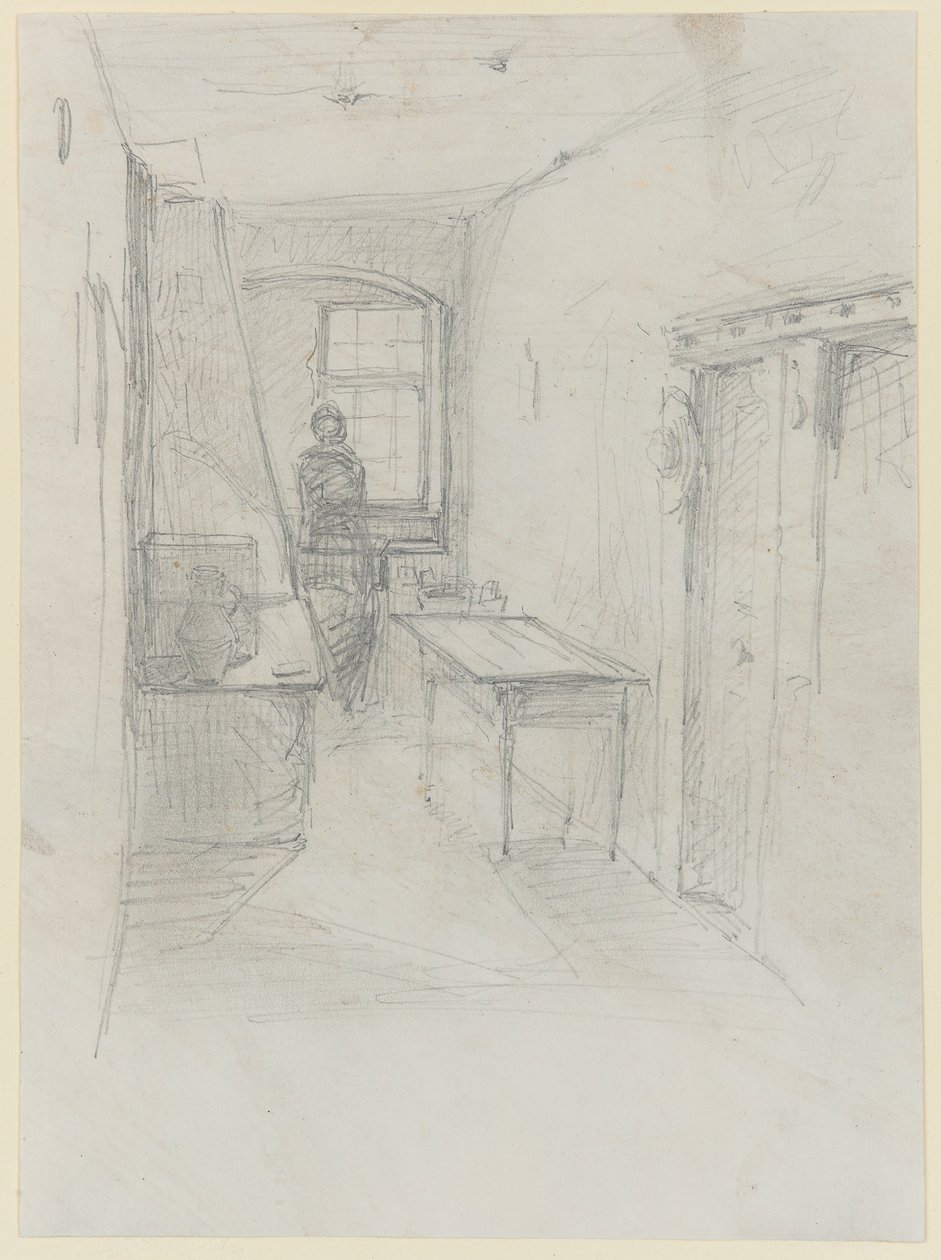 Een Keuken in Lutzelbourg door James Abbott McNeill Whistler