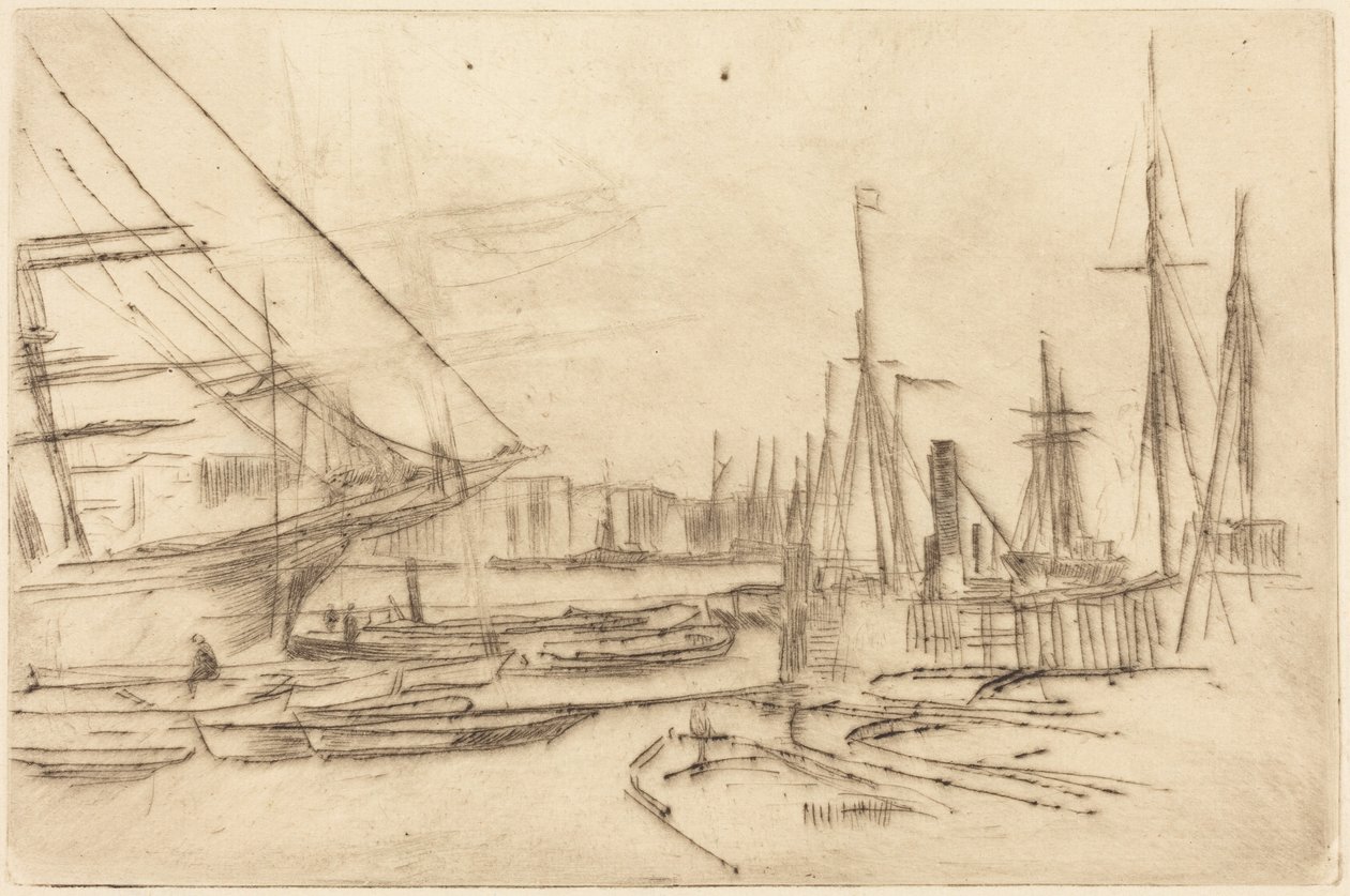 Een schets uit Billingsgate door James McNeill Whistler