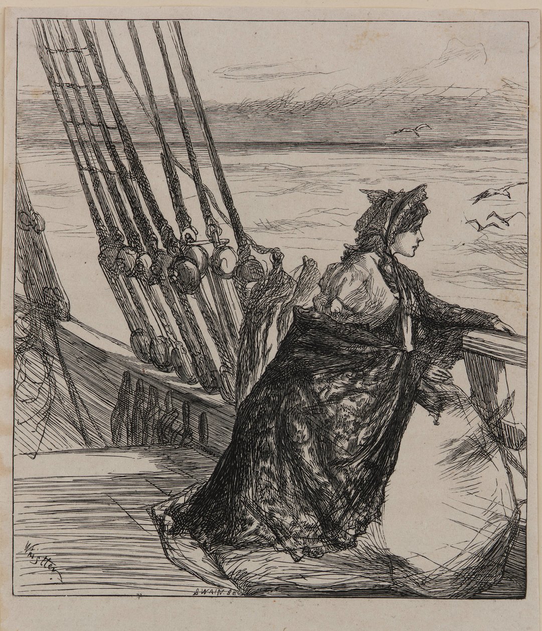 Een Illustratie bij De Dochter van de Majoor door James Abbott McNeill Whistler